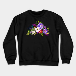 Watercolor Flower Arrangement, Ultra Violet Crewneck Sweatshirt